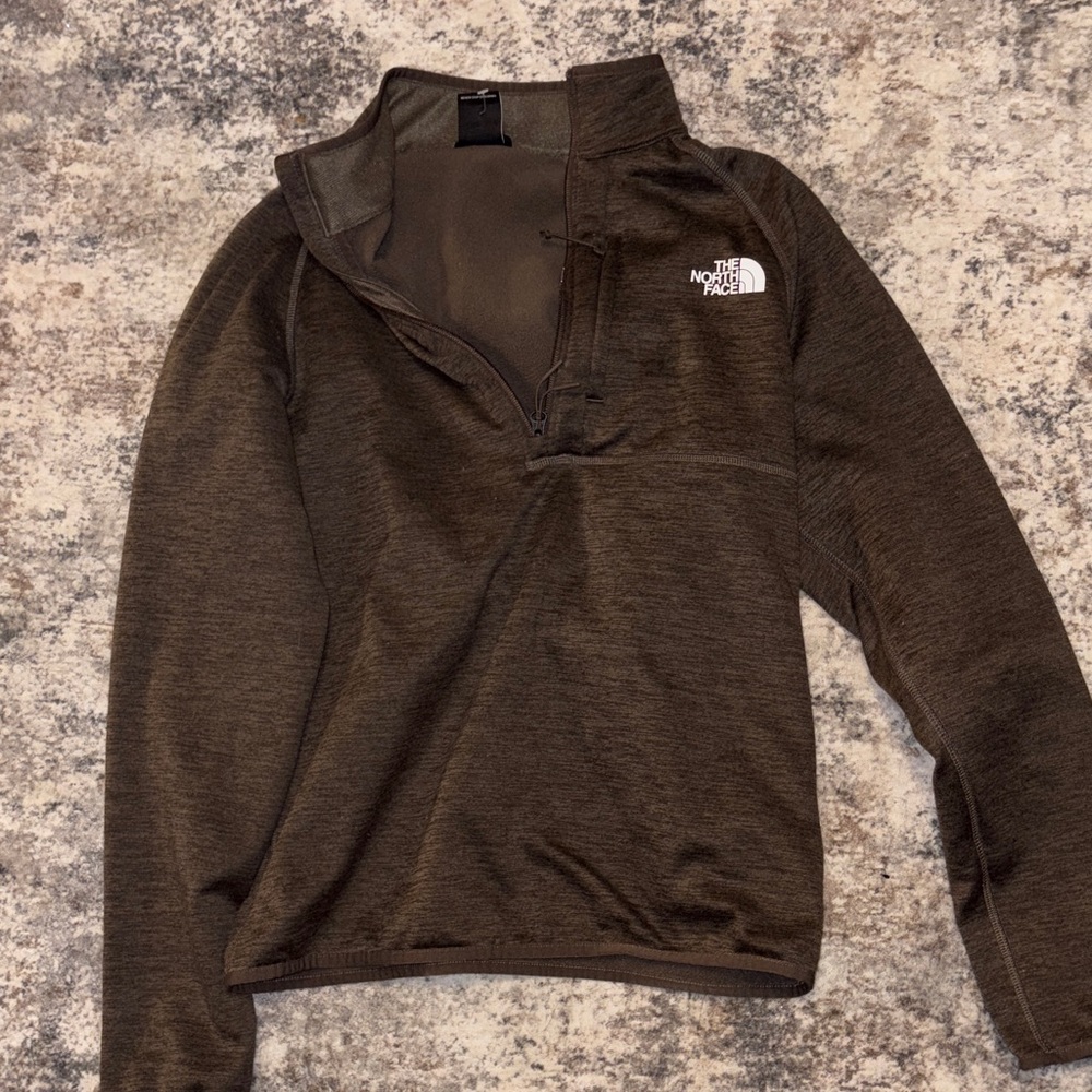 The North Face Men's Dark Brown Zip-Up Sweater